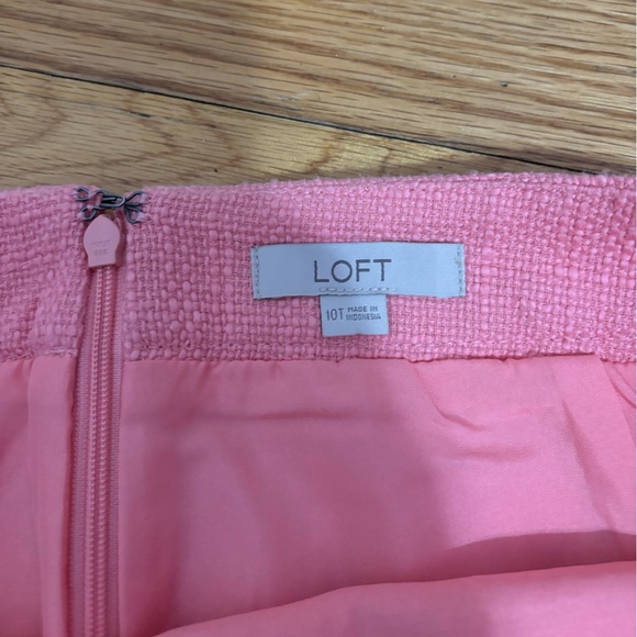 LOFT Pink Front Pocket Tweed Mini Skirt - Picture 7 of 8